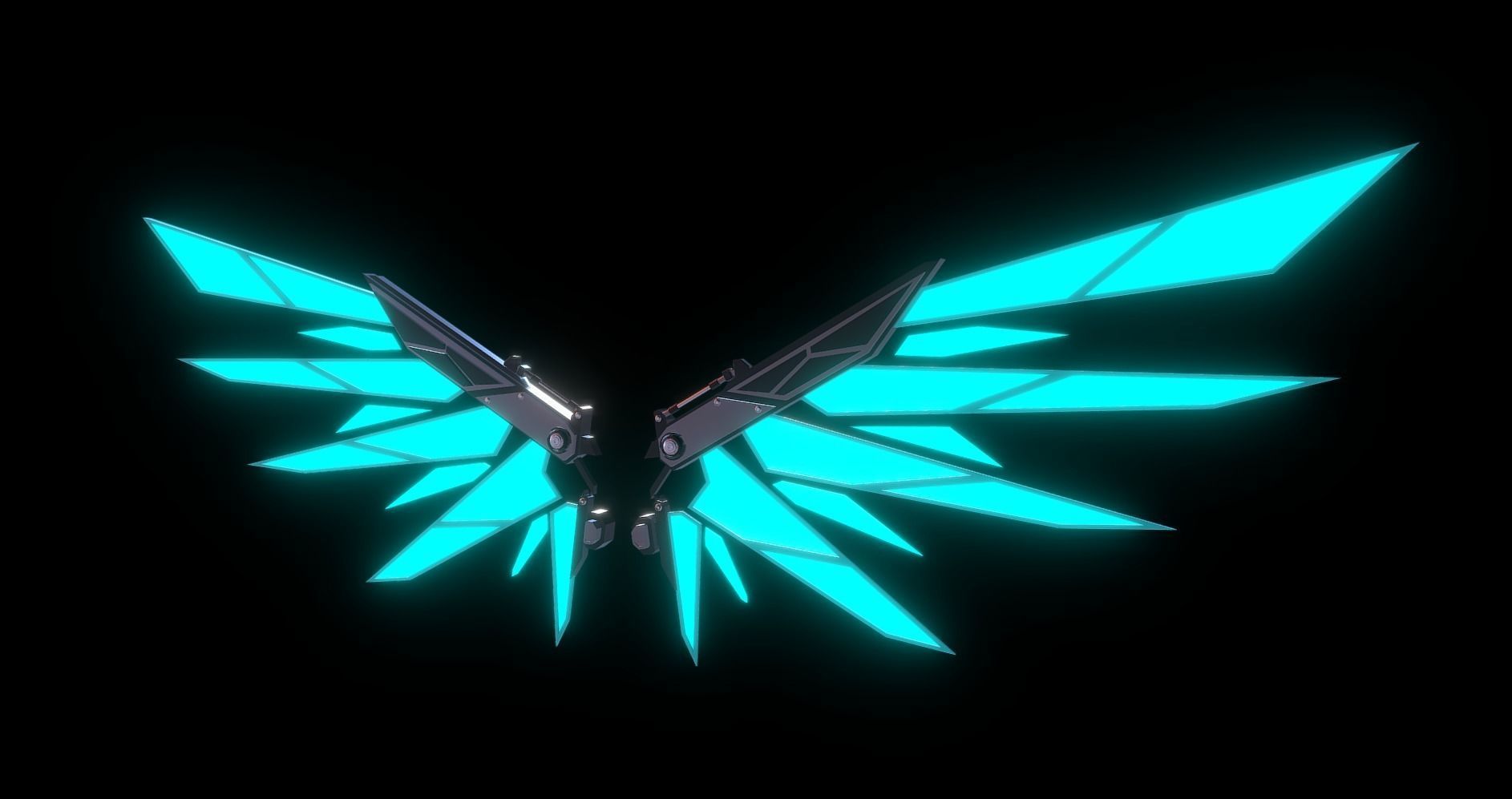 Mechanic Wing Low-poly 3D model_3