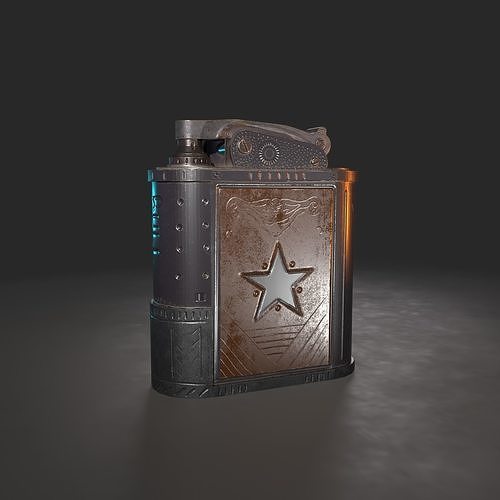 cigarette lighter  Low-poly PBR high detailed texture  3D model  Free low-poly 3D model