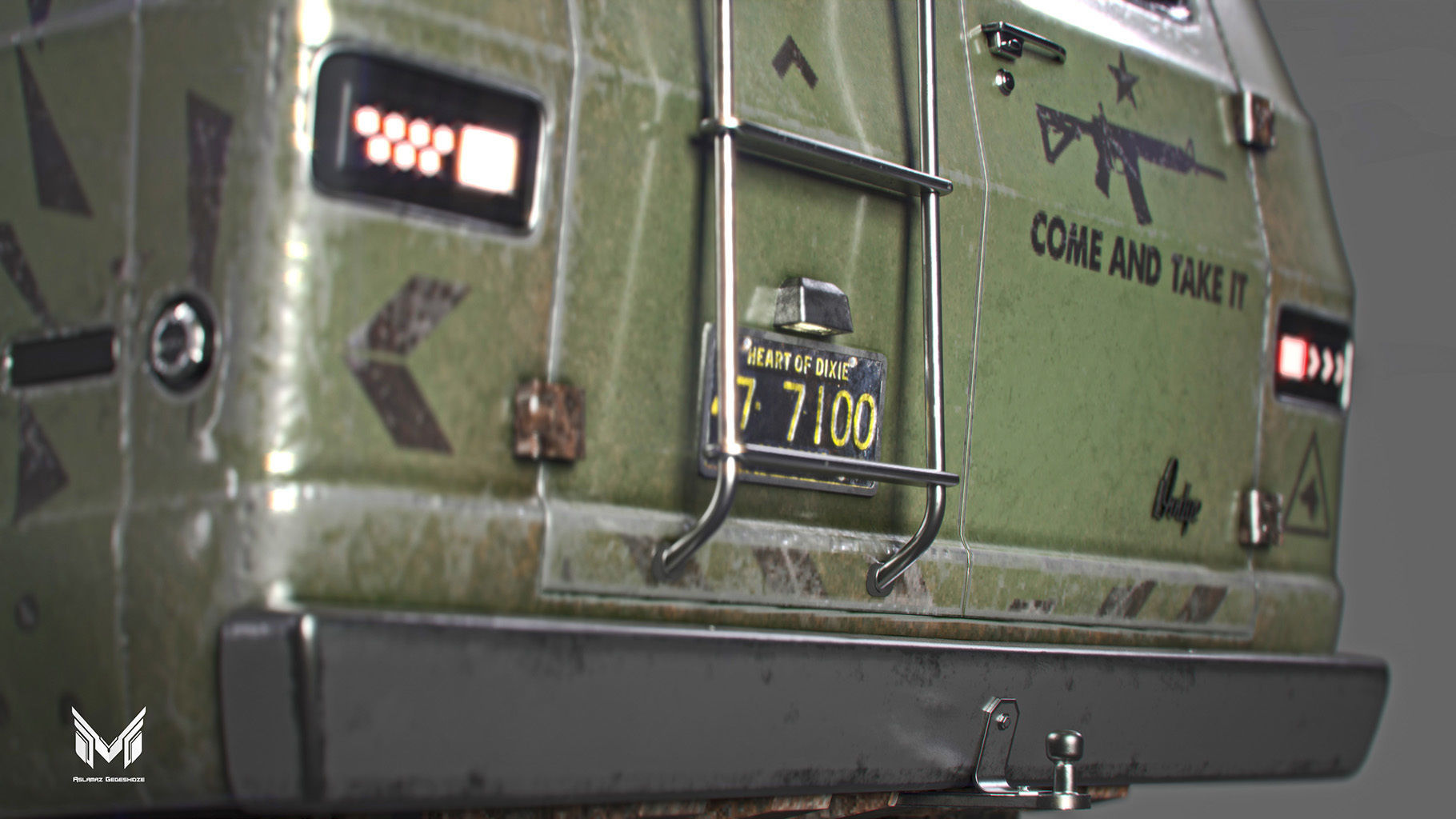 DODGE TRADESMAN VAN 1974 3D model_9