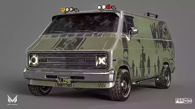 DODGE TRADESMAN VAN 1974 3D model
