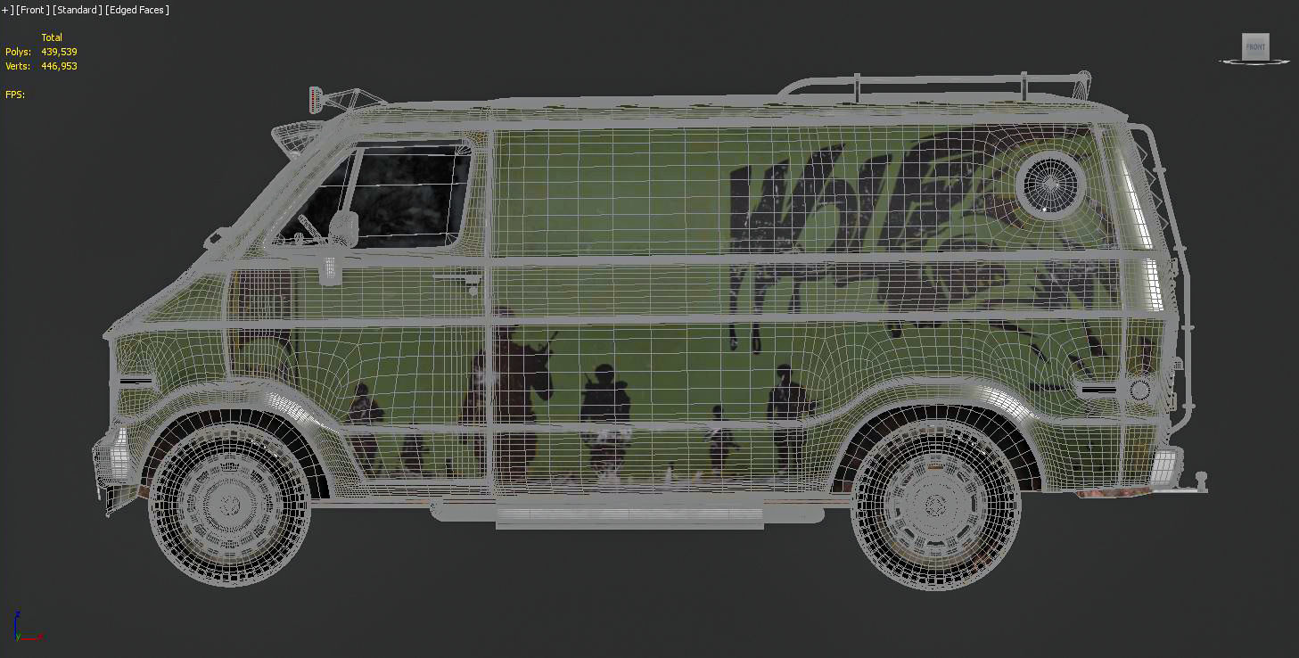 DODGE TRADESMAN VAN 1974 3D model_13