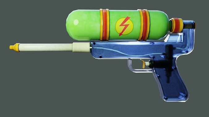water pistol Low-poly 3D model