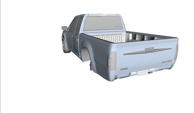 Isuzu dmax cab  Low-poly 3D model
