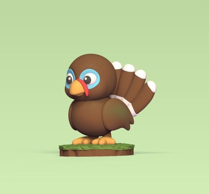 Cute Turkey 3D print model_1