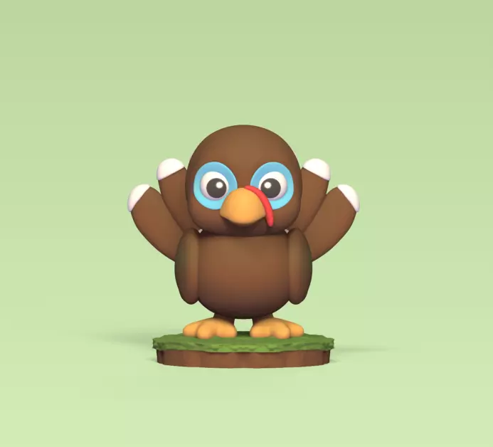 Cute Turkey 3D print model_0