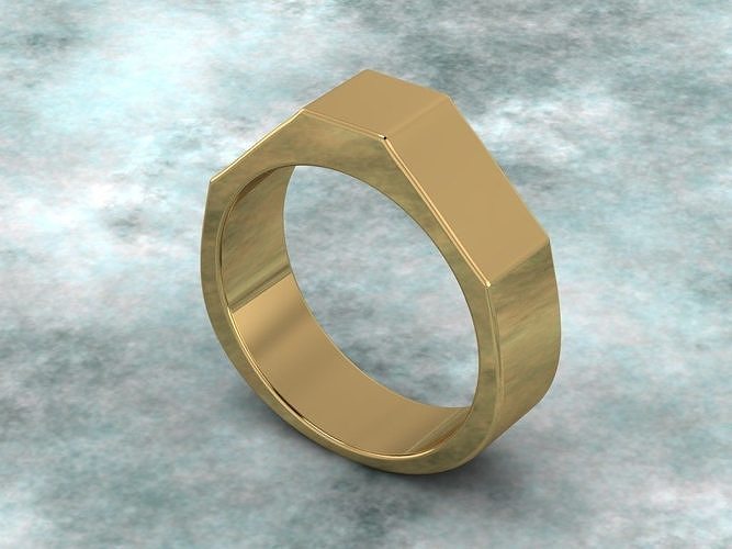 Wedding Gold Ring-02 3D print model