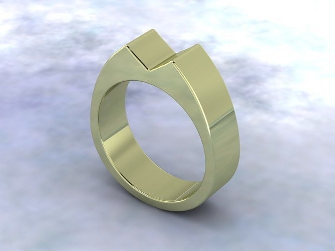 Wedding Gold Ring-06 3D print model