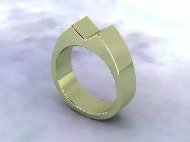Wedding Gold Ring-06 3D print model
