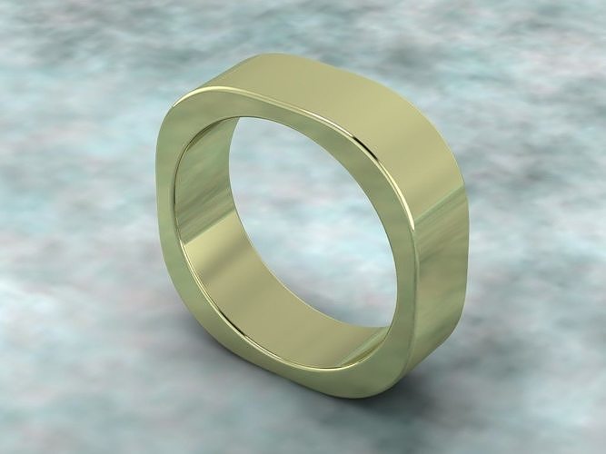 Wedding Gold Ring-07 3D print model