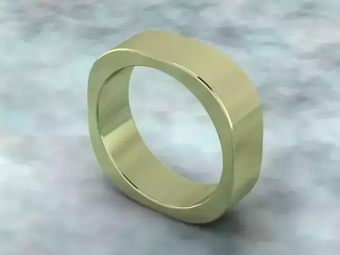 Wedding Gold Ring-07 3D print model