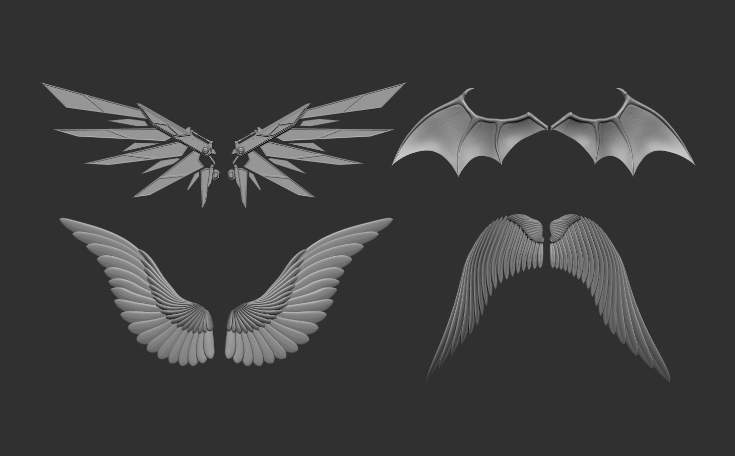 Wings Pack 3D model_1