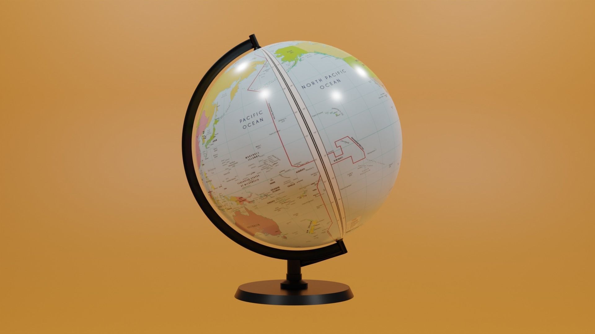 Globe 3D model_8