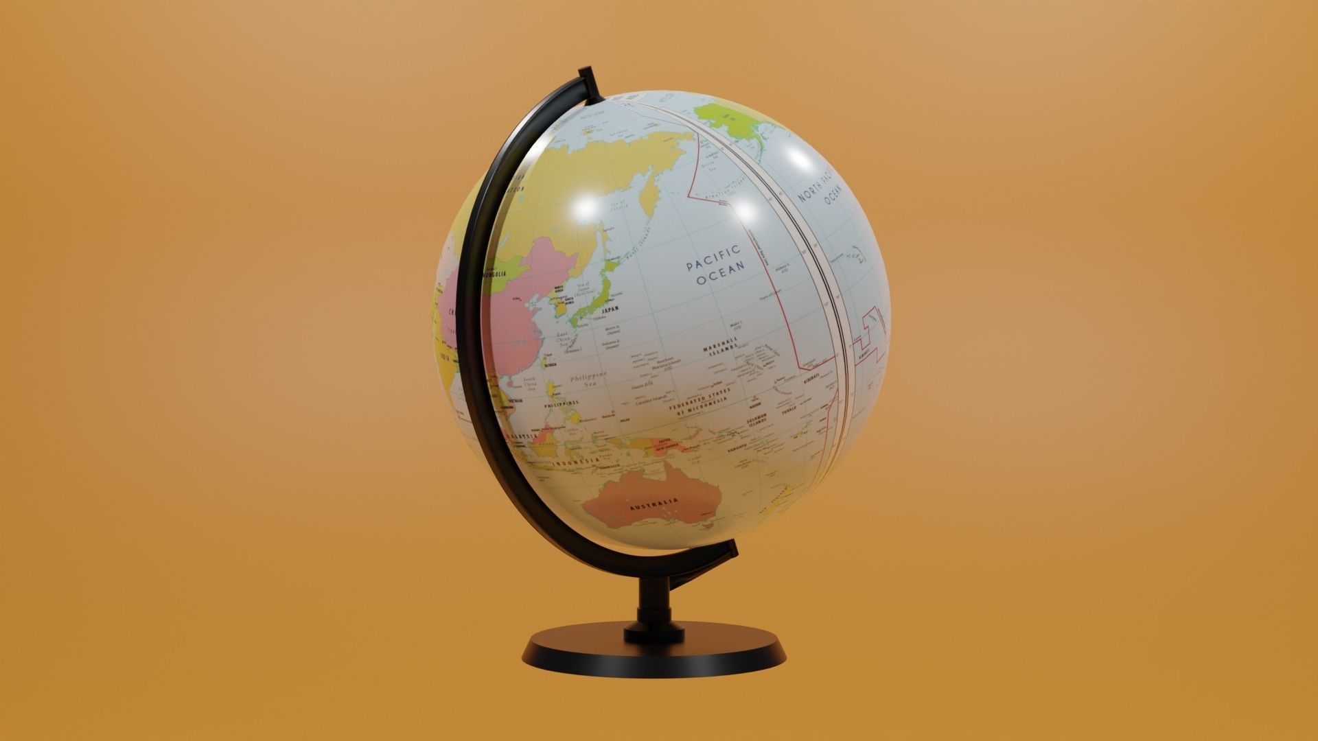 Globe 3D model_5