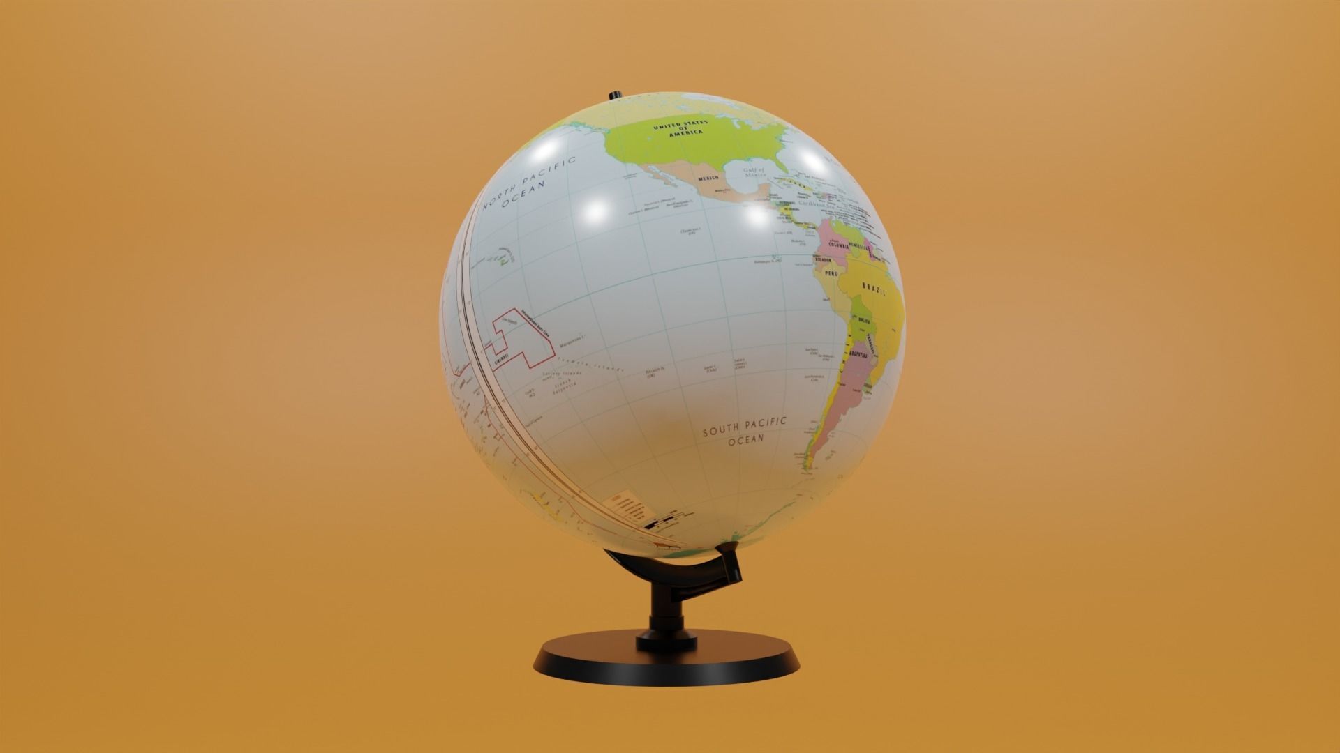 Globe 3D model_14