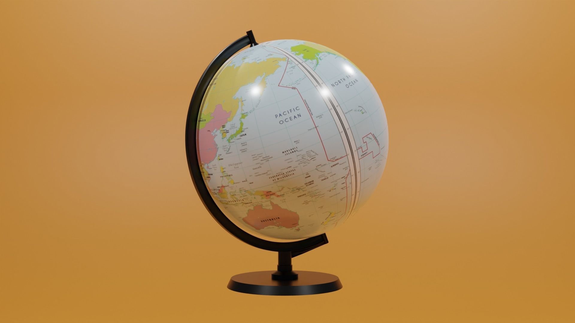 Globe 3D model_6