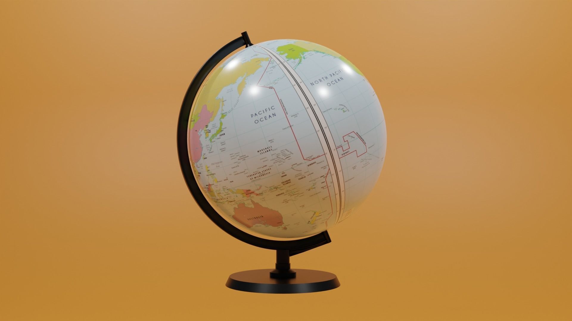 Globe 3D model_7