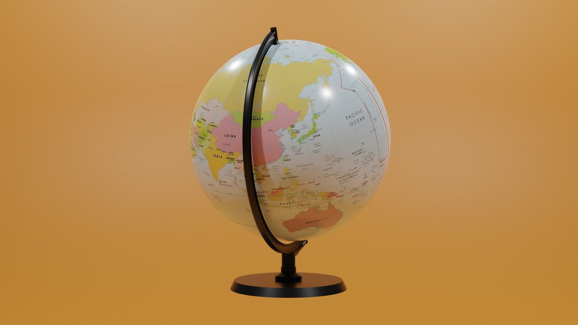 Globe 3D model_2