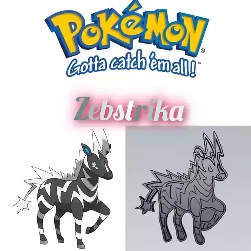 Amazing Pokemon Zebstrika Cookie Cutter Stamp Cake Decorating 