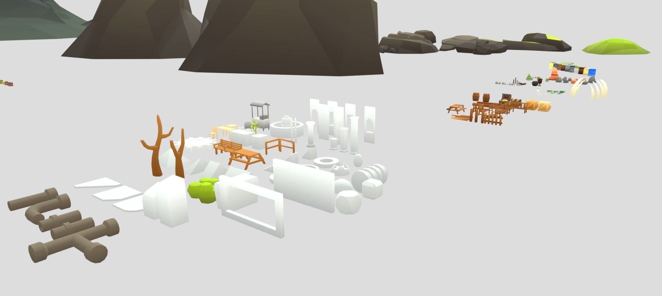 Low poly models with soft gradient textures - Mega Pack Low-poly 3D model_4