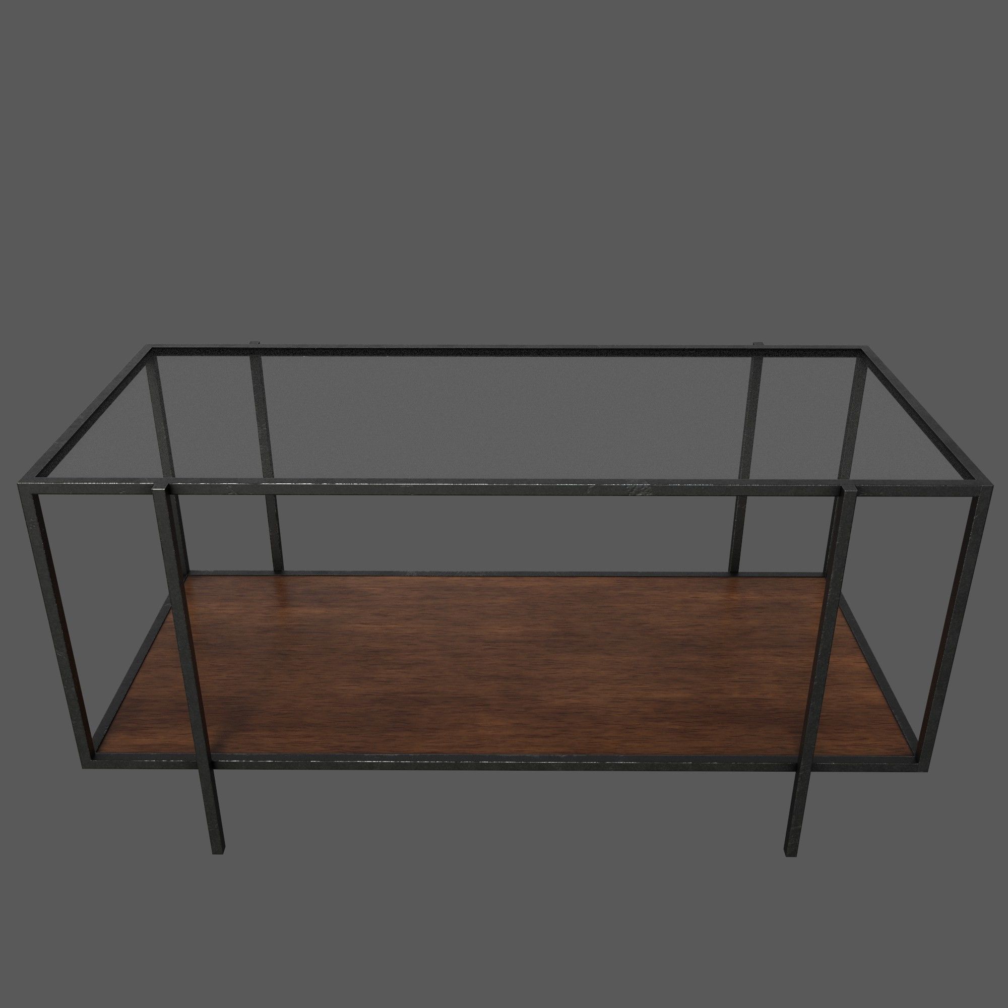 Modern Coffee Table Low-poly 3D model_2