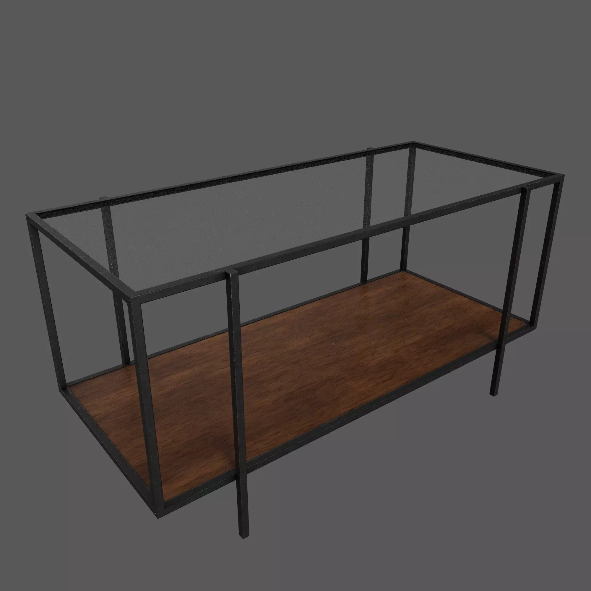 Modern Coffee Table Low-poly 3D model_0