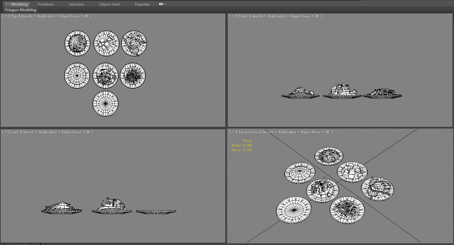 Cartoon Chinese Dishes - Delicious Food - kitten plate Low-poly 3D model_6