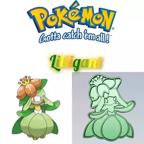 Amazing Pokemon lilligant Cookie Cutter Stamp Cake Decorating  3D model