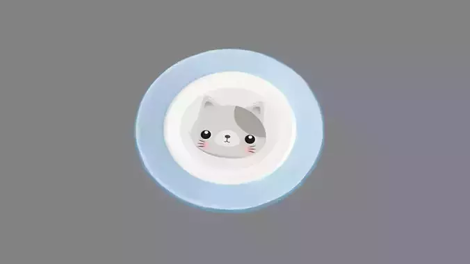 Cartoon kitten plate