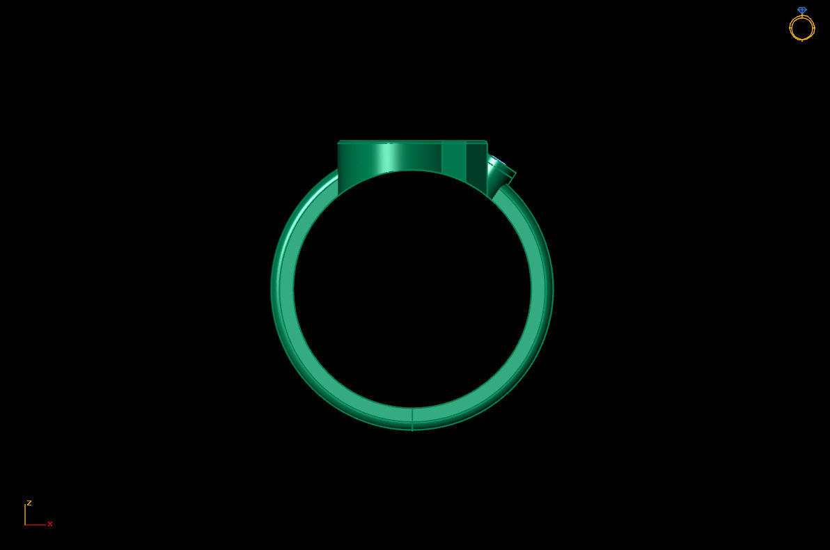 - Old English font ring Q 3D print model_7