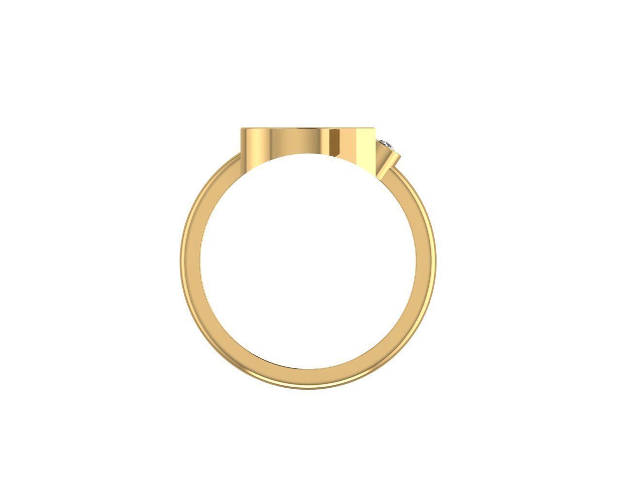 - Old English font ring Q 3D print model_2