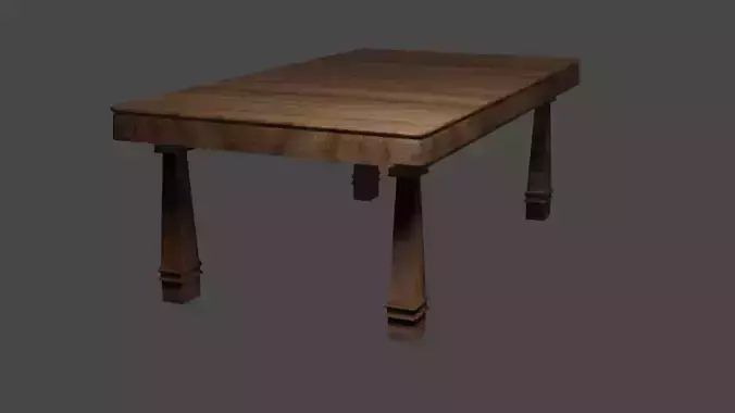 wood Table 3d free model