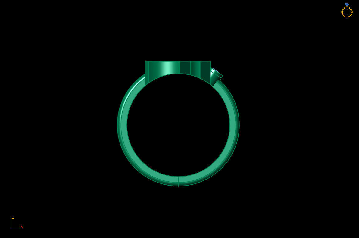 - Old English font ring R 3D print model_7