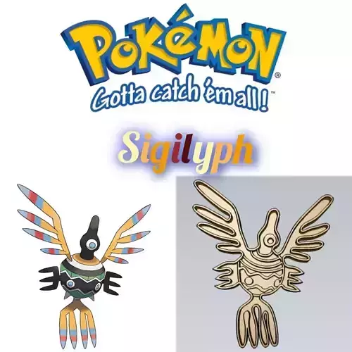 Amazing Pokemon Sigilyph Cookie Cutter Stamp Cake Decorating 