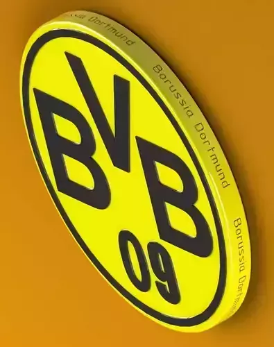 Double Sided Logo Borussia Dortmund Football Club 3D Model Free 3D print model