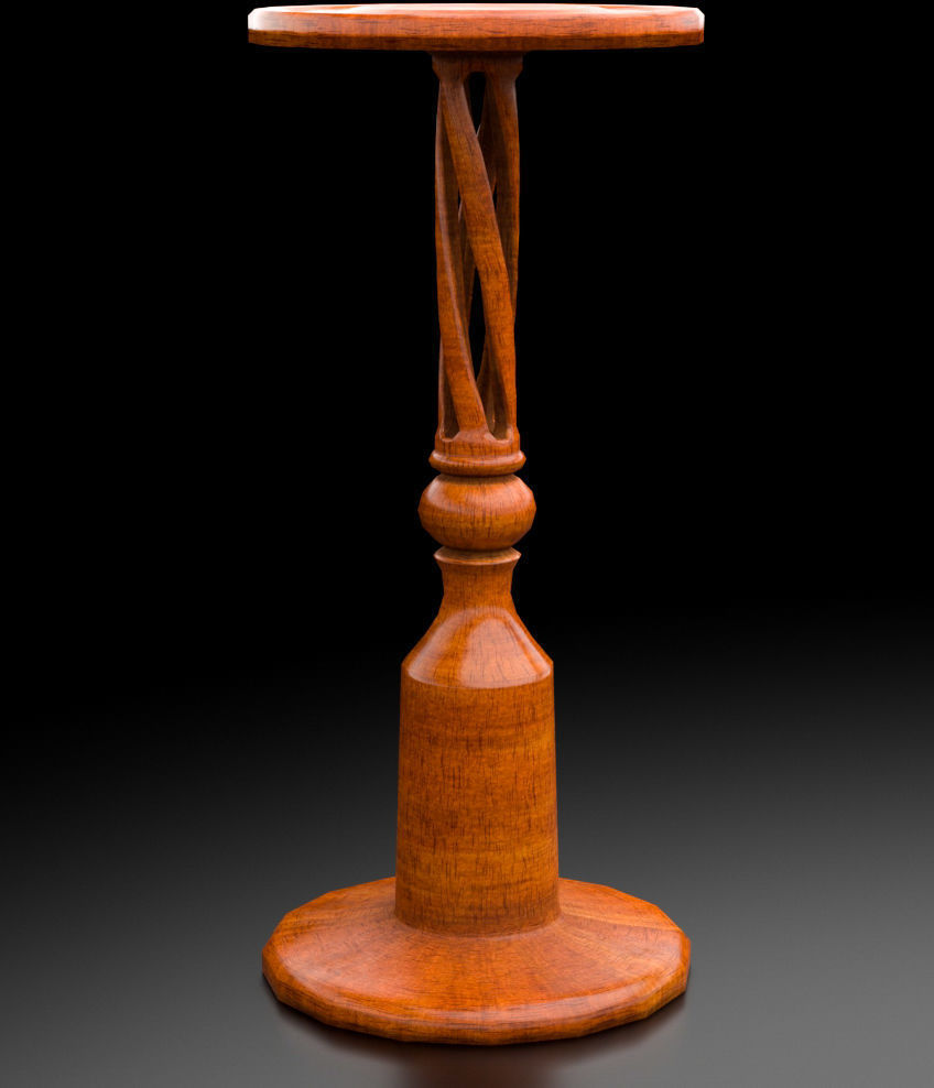 Decorative stand for flowers Low-poly 3D model_5