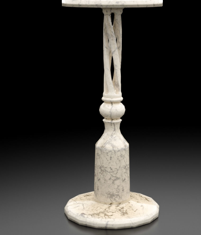 Decorative stand for flowers Low-poly 3D model_1