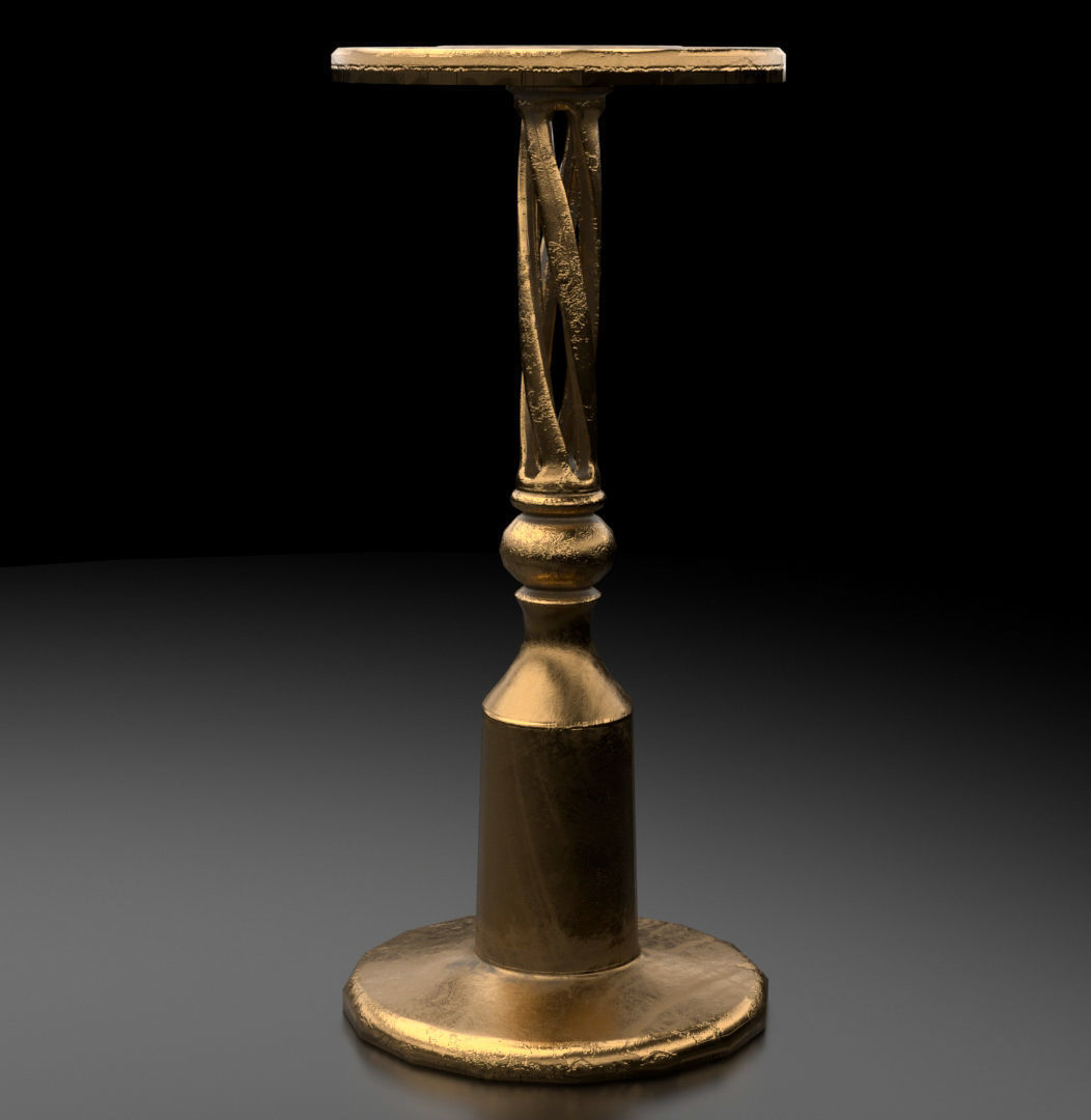 Decorative stand for flowers Low-poly 3D model_4