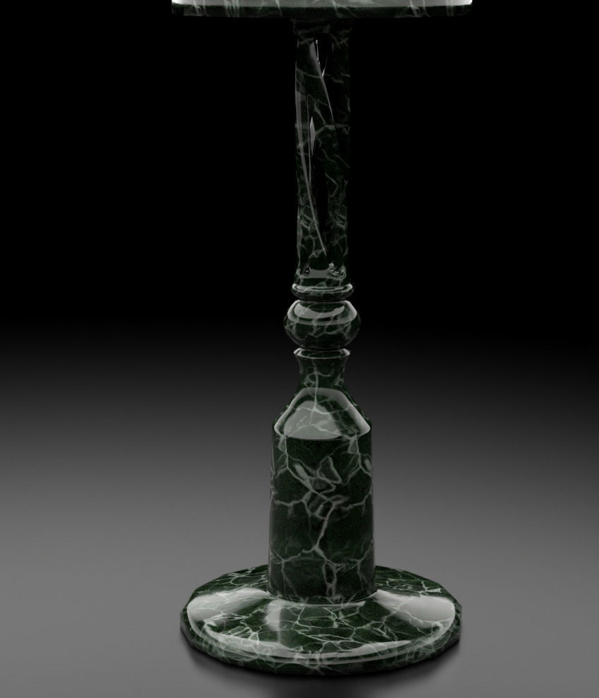 Decorative stand for flowers Low-poly 3D model_3