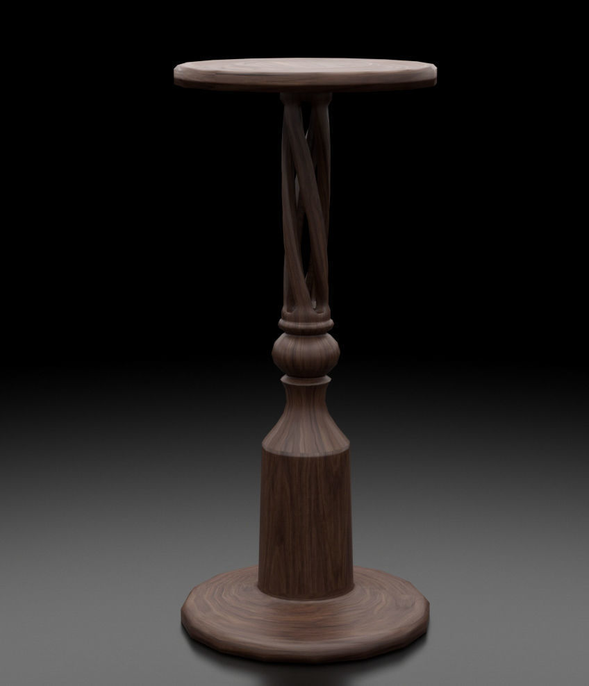 Decorative stand for flowers Low-poly 3D model_2