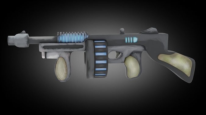Vanishing rifle Low-poly 3D model