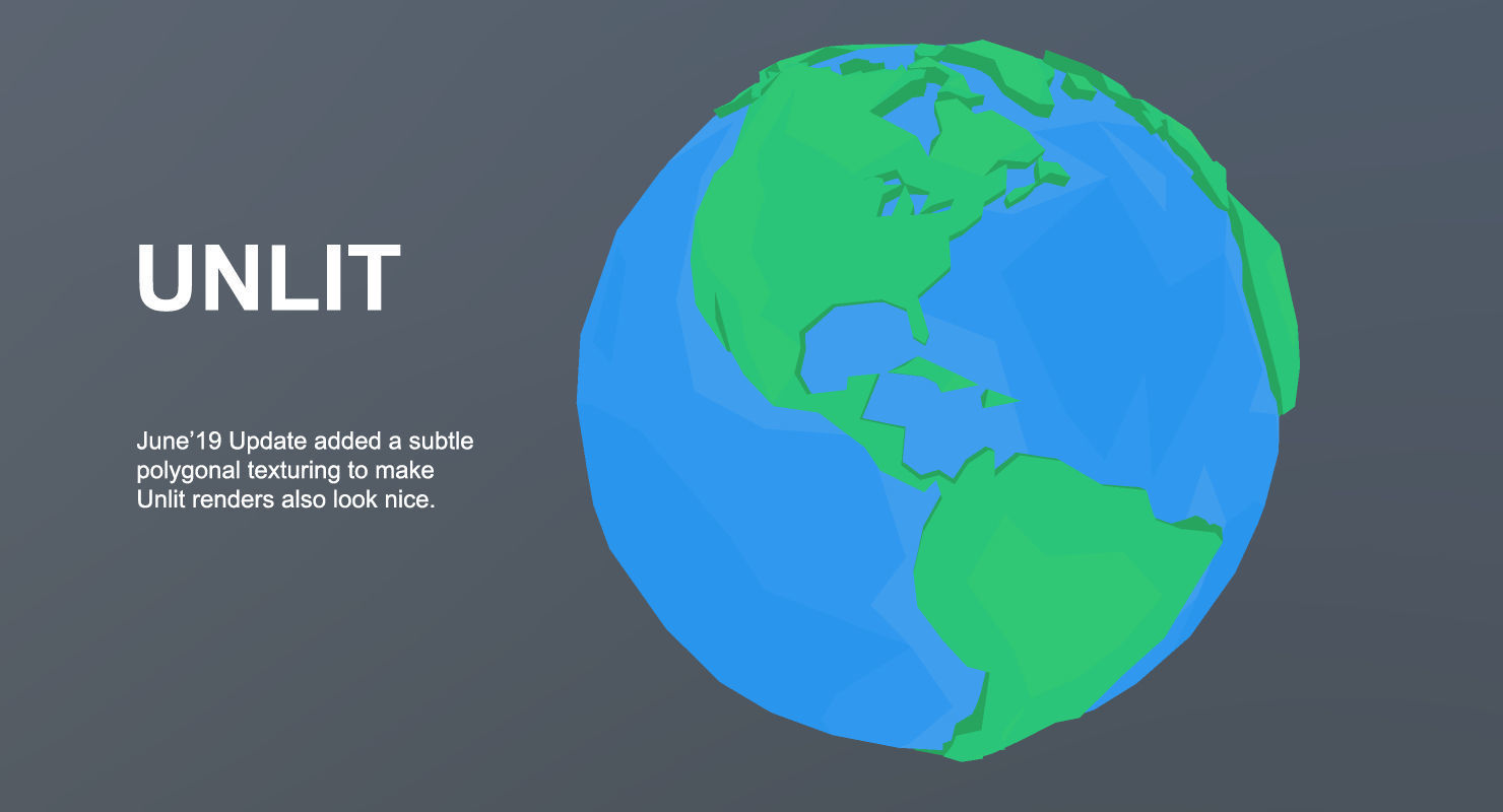 Planet Earth Low Poly Art Style  Low-poly 3D model_16