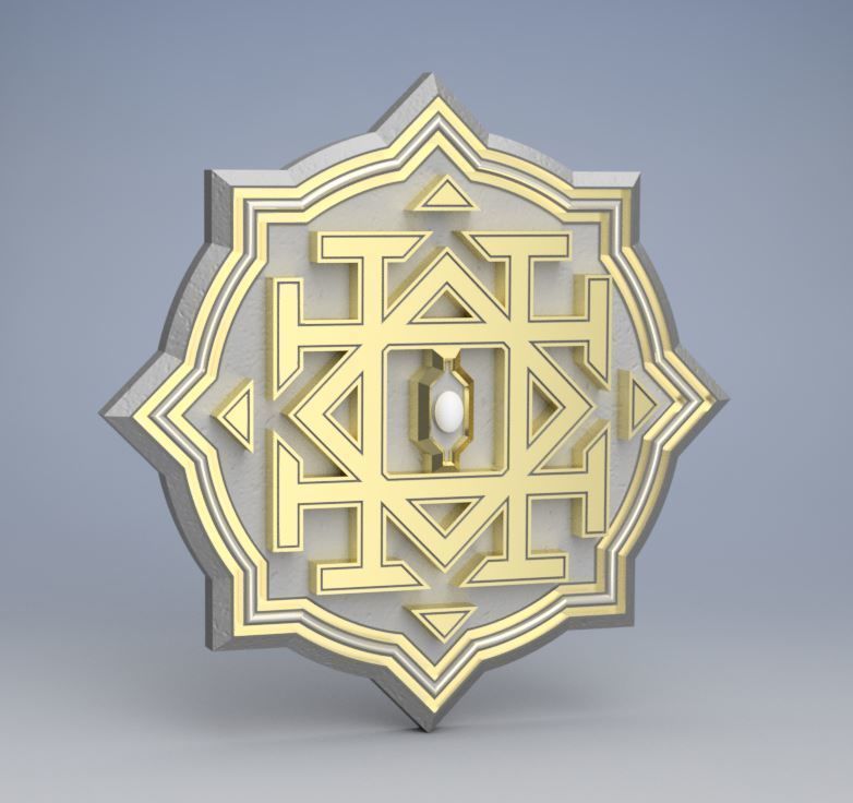 Erebors throne symbol 3D print model_6
