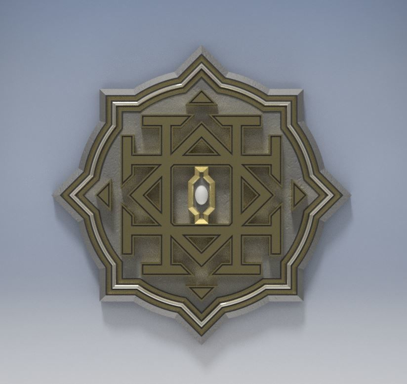 Erebors throne symbol 3D print model_2