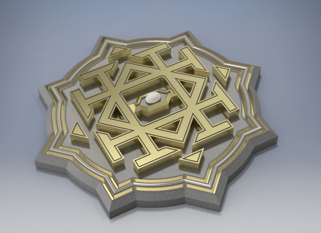 Erebors throne symbol 3D print model_5