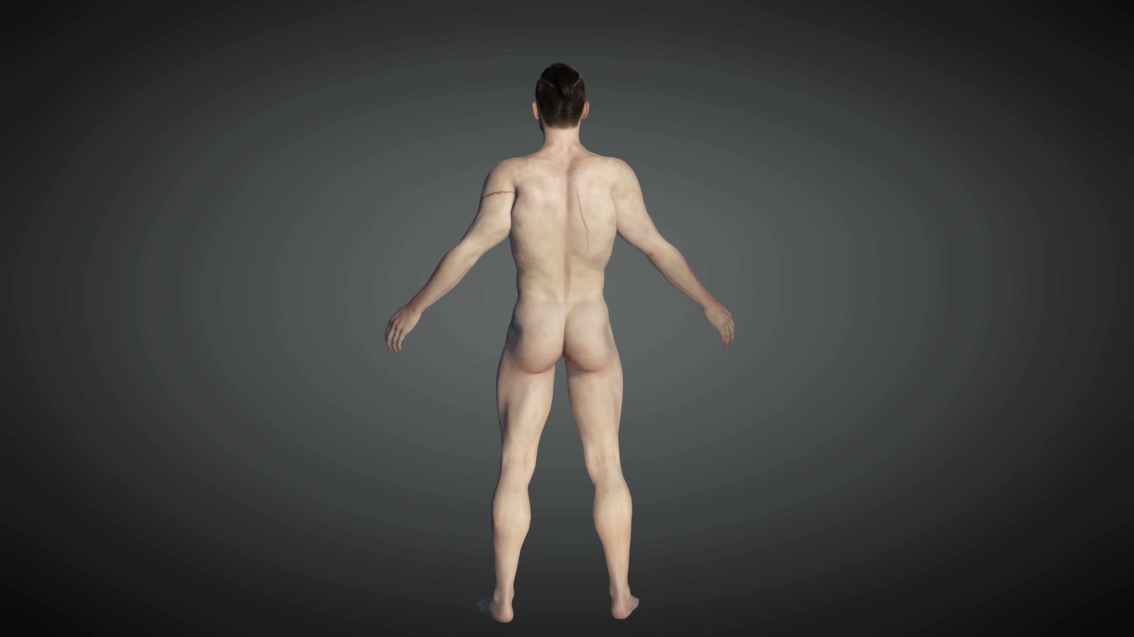 AAA Fantasy Male Character 09 The Japanese Warrior Low-poly 3D model_15