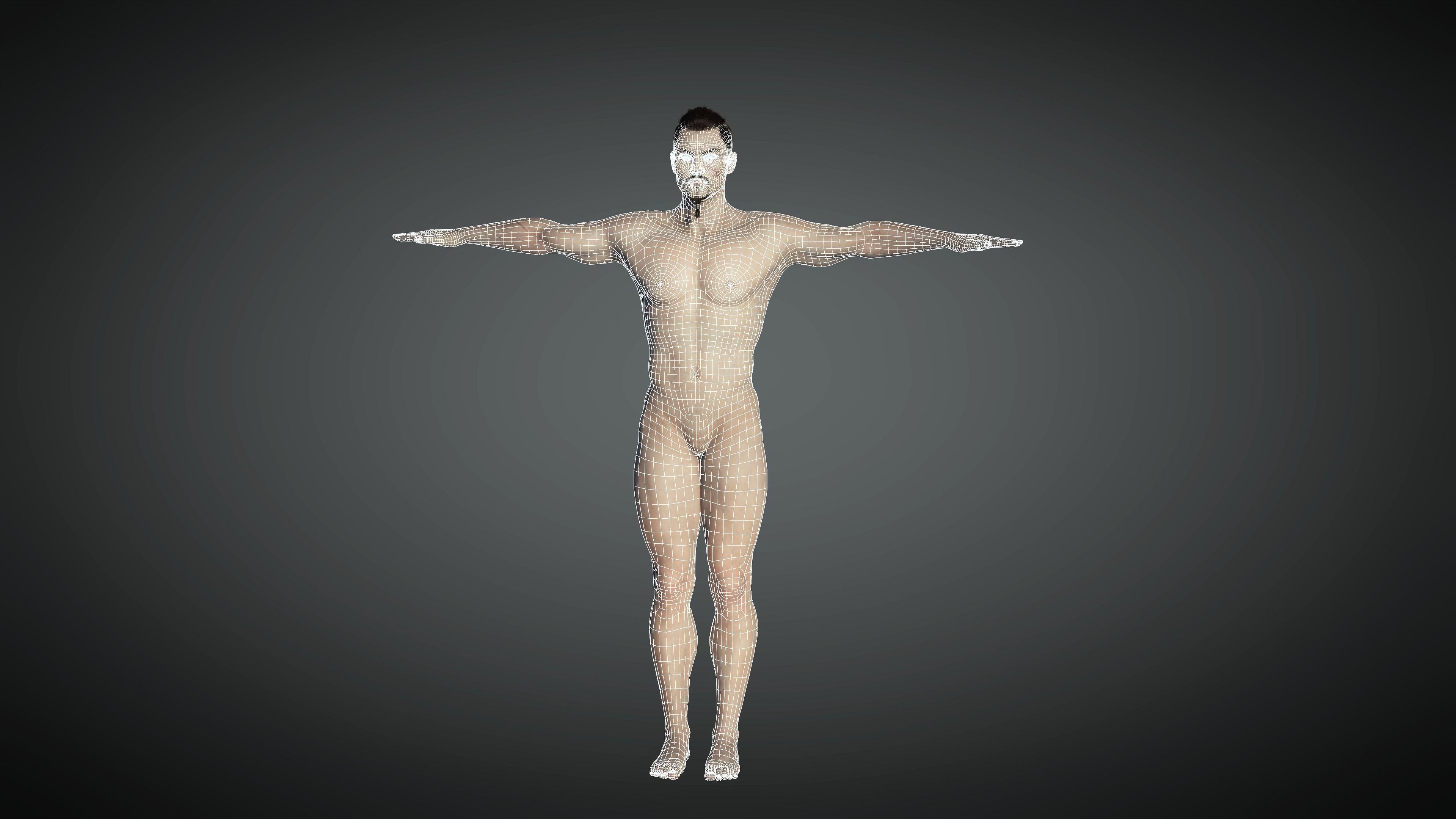 AAA Fantasy Male Character 09 The Japanese Warrior Low-poly 3D model_25