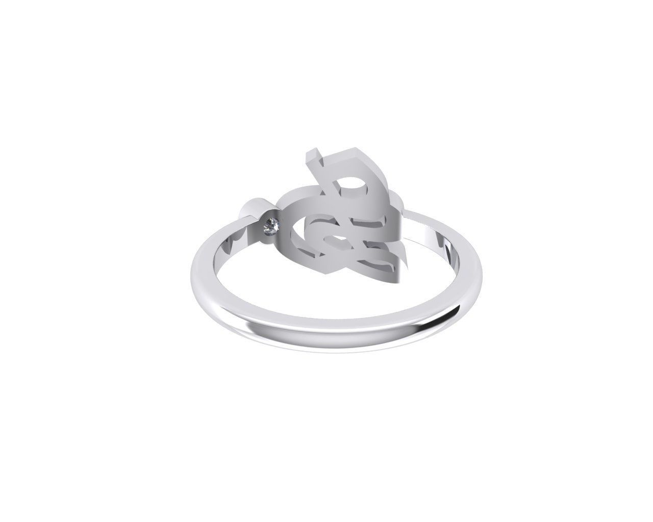 - Old English font ring S 3D print model_5