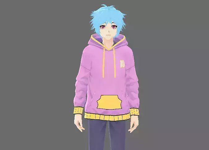 3D-Male avatar original character for gaming and for vrchat 