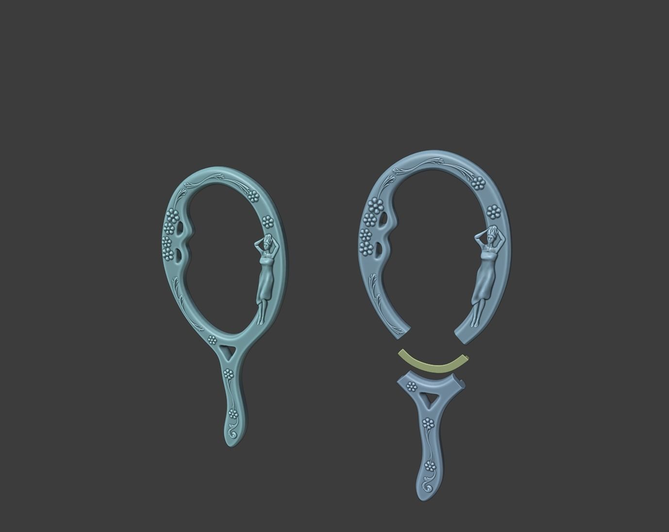 Sailor Neptune mirror - Deep Aqua Mirror 3D print model_2