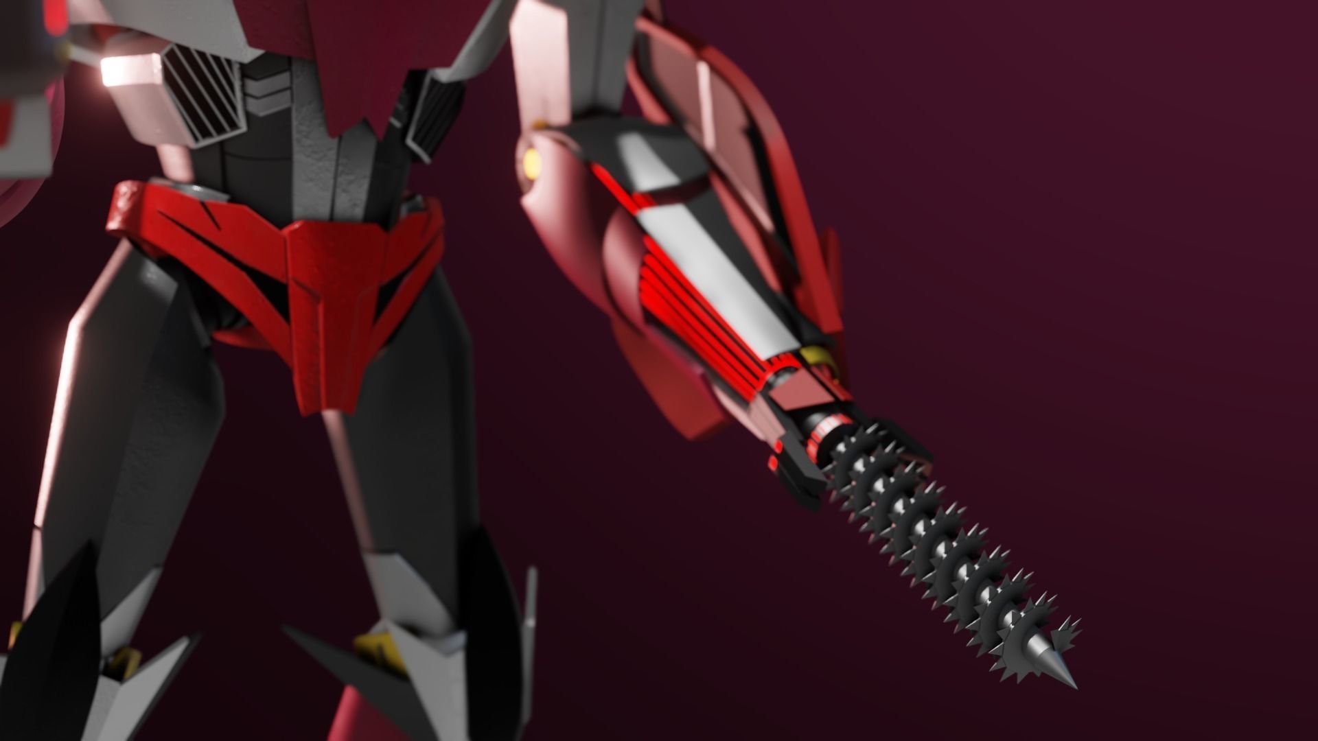  Knockout Transformers Prime Character Rig Low-poly 3D model_6
